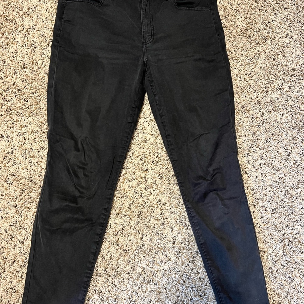 AE Sateen Black Skinny Jeans
